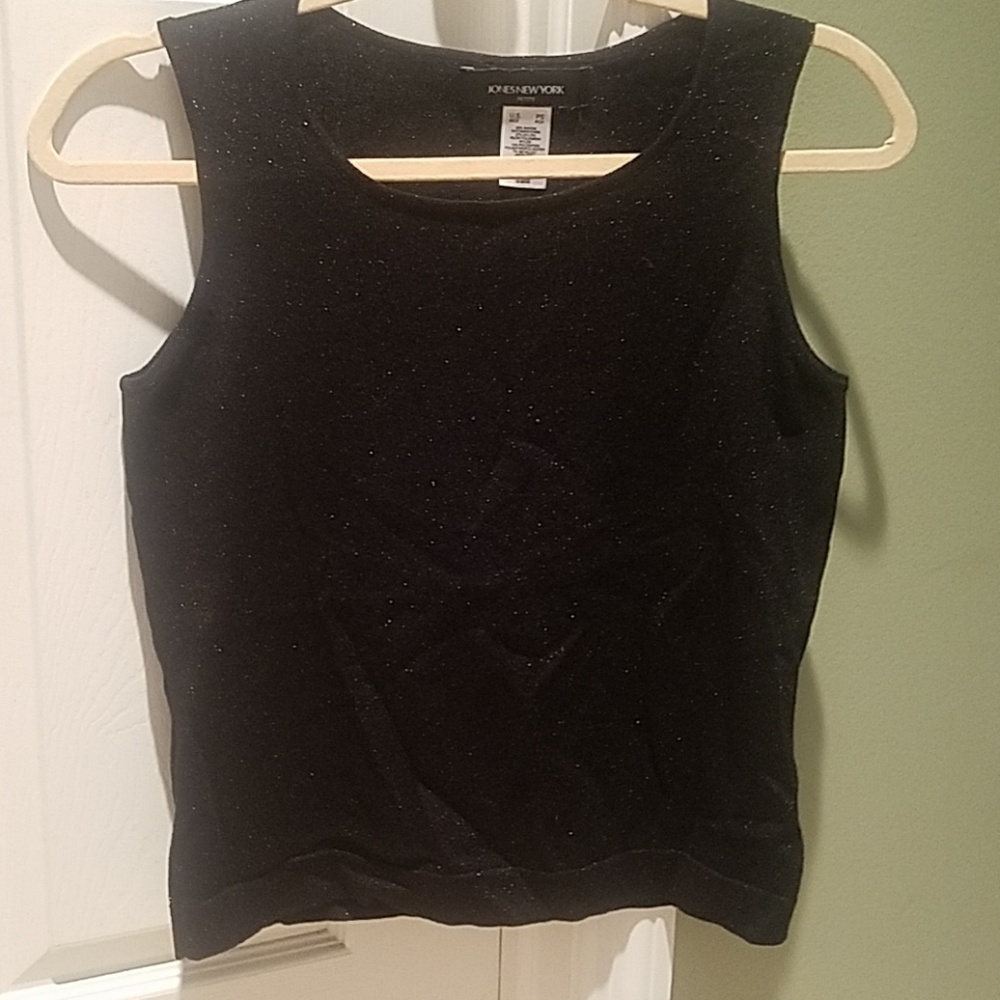 Black glittery tank top